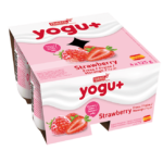 Yogurt YOGU+ de fresa (4 x 125 g/ 4.41 oz)