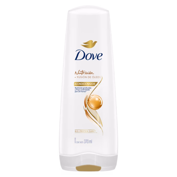 Acondicionador Dove Nutrición + Fusión de Óleo (370 ml).
